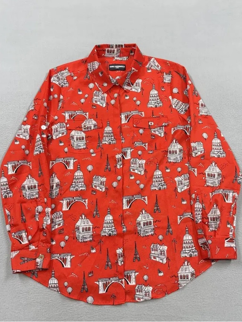 Karl Lagerfeld Paris Button Up Blouse Medium